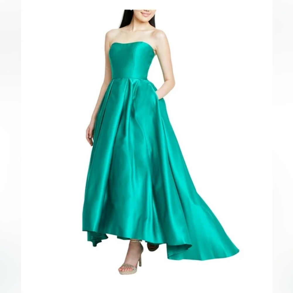 B & A Betsy And Dan strapless satin dress